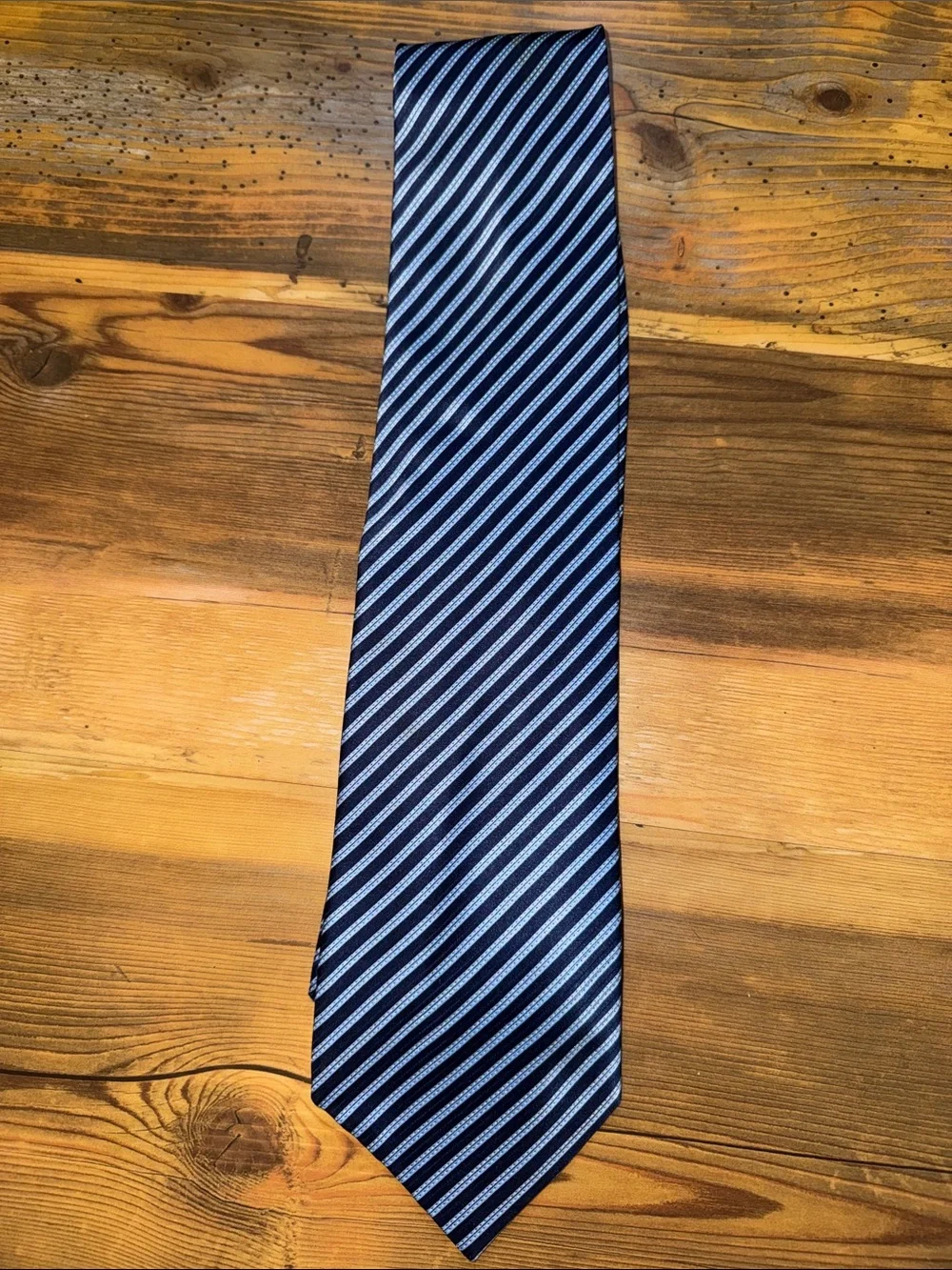Stefano Ricci Navy and Light Blue Diagonal Stripe Tie